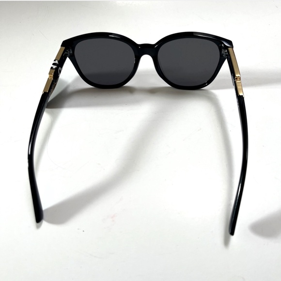New TRUE RELIGION Cat Eye Sunglasses Acetate Black Logo Gold Detail UU main image 6